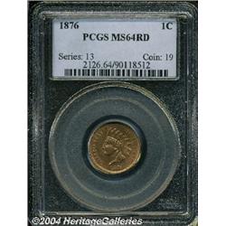 1876[1C] MS64 Red PCGS.