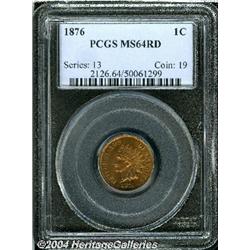 1876[1C] MS64 Red PCGS.