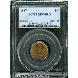1887[1C] MS64 Red PCGS.