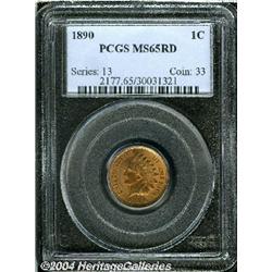 1890[1C] MS65 Red PCGS.
