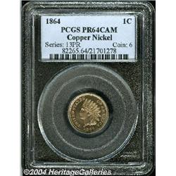 1864[1C] Copper Nickel PR64 Cameo PCGS.