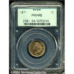 1871[1C] PR64 Red and Brown PCGS.