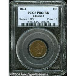 1873[1C] Closed 3 PR64 Red and Brown PCGS.