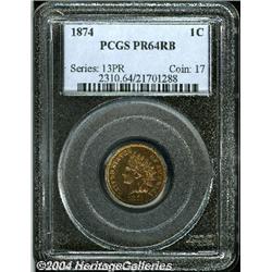1874[1C] PR64 Red and Brown PCGS.