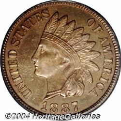 1887[1C] PR65 Red and Brown PCGS.