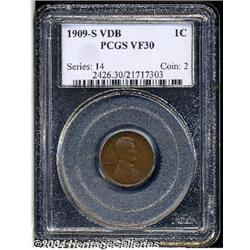 1909-S VDB[1C] VF30 PCGS.