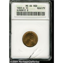 1909-S[1C] S Over Horizontal S MS64 Red ANACS.