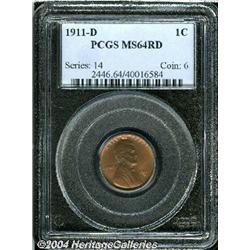1911-D[1C] MS64 Red PCGS.