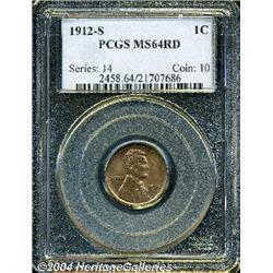 1912-S[1C] MS64 Red PCGS.