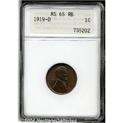 1919-D[1C] MS65 Red and Brown ANACS.