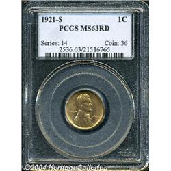 1921-S[1C] MS63 Red PCGS.