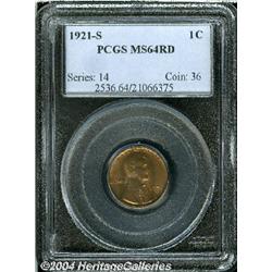 1921-S[1C] MS64 Red PCGS.