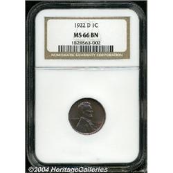 1922-D[1C] MS66 Brown NGC.