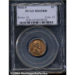 1931-S[1C] MS65 Red PCGS.