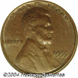1955/55[1C] Doubled Die AU58 NGC.