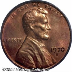 1970-S[1C] Doubled Die MS65 Red PCGS.