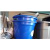 Image 1 : TWO BLUE FEED BUCKETS