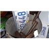 Image 2 : TWO GALVANIZED BUCKETS WITH MISC VINTAGE ITEMS