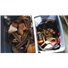 Image 2 : TOTE OF HARNESSES, TOOLS, AND TOTE OF ROPE