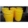Image 1 : 5 YELLOW 45 GALLON BARRELS