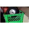 Image 1 : CRATE OF TWO DOLLY WHEELS AND FOUR CORNER CASTORS