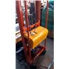 Image 2 : AS NEW ORANGE ELECTRIC PALLET STACKER, WITH CHARGER