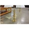Image 2 : TWO BRASS DOUBLE LIGHT TABLE LAMPS