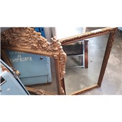 TWO LARGE GILT FRAMED WALL MIRRORS