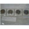 Image 2 : LOT OF FOUR CANADIAN FIFTY CENT PIECES
