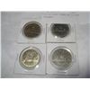Image 2 : LOT OF FOUR CANADIAN SILVER DOLLARS
