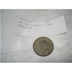 1891 JOHN JG ABBOTT OTTAWA CANADA COIN