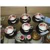 Image 1 : SIX ROYAL ALBERT CUPS AND SAUCERS AND SALT AND PEPPER