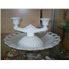 Image 1 : THREE PIECE OF HOBNAIL MILKGLASS