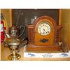 Image 1 : ANTIQUE CLOCK AS IS AND SILVER PLATE PIECES