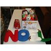 Image 2 : BOX OF CHRISTMAS TOYS THAT SING AND NEW PAIR OF GLOVES