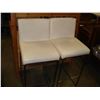 Image 1 : PAIR OF WHITE AND CHROME BAR STOOLS
