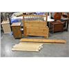 Image 1 : PINE SINGLE SIZE BEDFRAME AND NIGHTSTAND