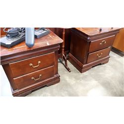 PAIR OF 2 DRAWER MAPLE NIGHT STANDS