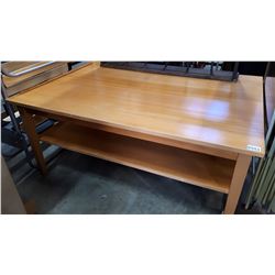 PINE RECTANGULAR COFFEE TABLE 2 TIERED