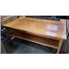 Image 1 : PINE RECTANGULAR COFFEE TABLE 2 TIERED