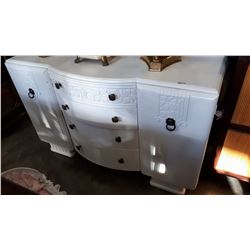 VINTAGE PAINTED WHITE SERVER