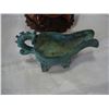 Image 2 : CARVED EASTERN FIGURE AND EASTERN METAL PITCHER