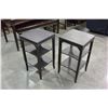 Image 1 : PAIR BLACK END TABLES