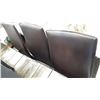 Image 2 : 6 BROWN LEATHER LOOK DINING CHAIRS