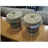 Image 1 : SUGAR AND FLOUR CROCKS WITH LIDS