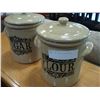 Image 2 : SUGAR AND FLOUR CROCKS WITH LIDS