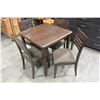 Image 1 : MODERN DINING TABLE WITH 4 MICROFIBER SEAT CHAIRS