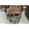 Image 2 : MODERN DINING TABLE WITH 4 MICROFIBER SEAT CHAIRS