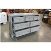 Image 3 : BRAND NEW ASHLEY MODERN GREY 7 DRAWER DRESSER, SOLID WOOD, RETAIL $1699