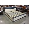 Image 1 : AS NEW KINGSIZE LEATHER PLATFORM BEDFRAME